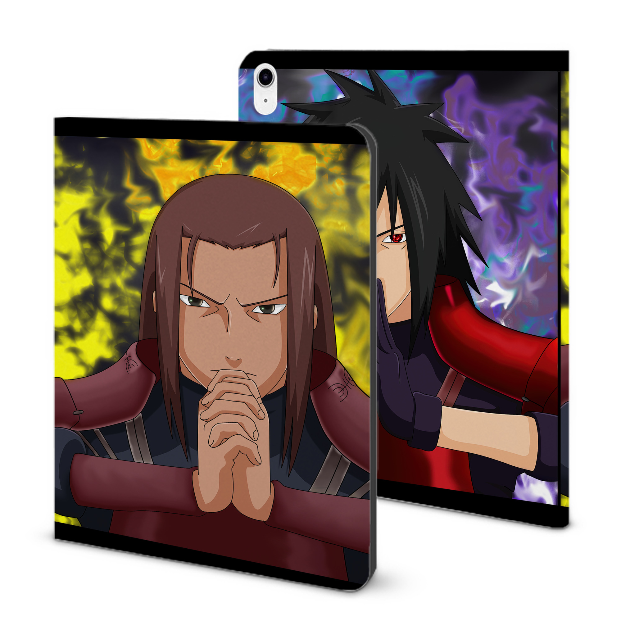 （画像用） NARUTO -ナルト- NARUTO -ナルト- 疾風伝 IPad ケース ブック型 PUレザー TPU 耐衝撃 軽量 薄型 ペン収納なし 全面保護 IPad 各モデル対応